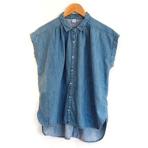 Old Navy Chambray Denim Boxy Top size XS